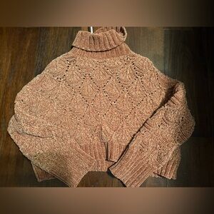 POL Cowl Neck Sweater - Warm Brown